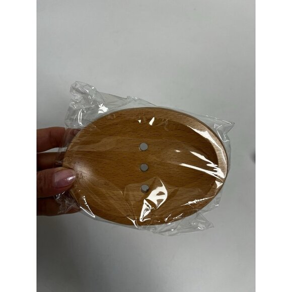 Solid Wood Soap Dish Bathroom Kitchen Decor, NEW - Picture 3 of 6